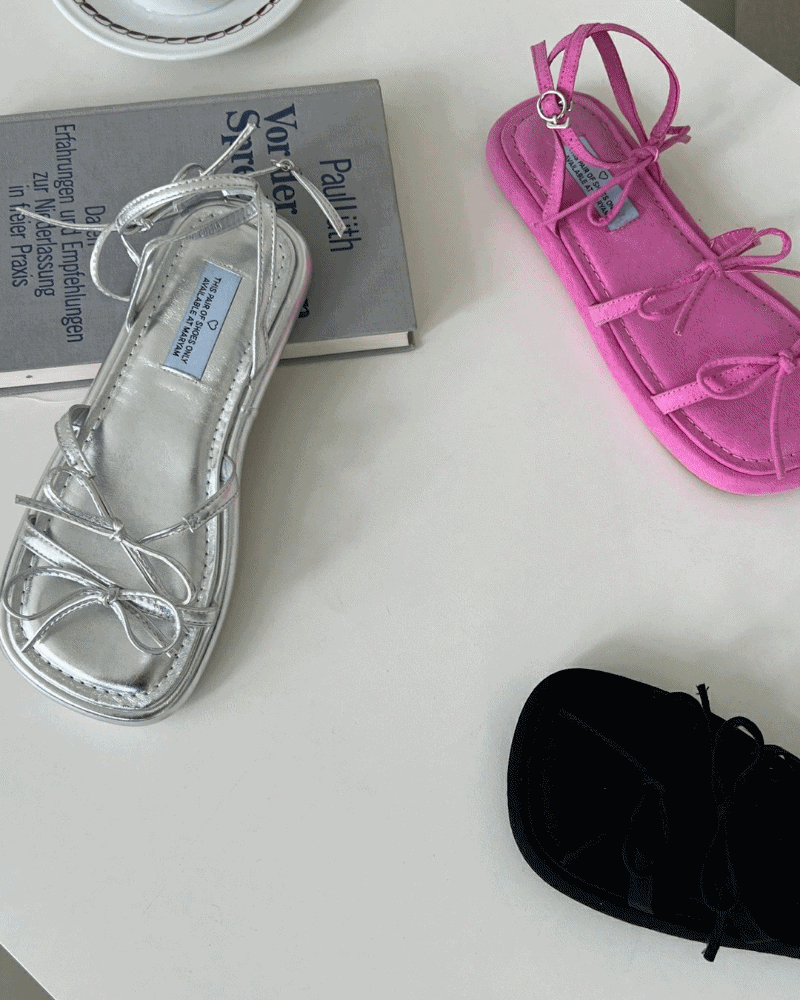 리본 끈 샌들_shoes